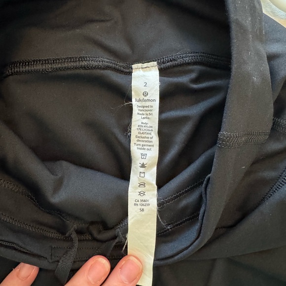 Lululemon Wunder Under Black/Silver Splatter Leggings Size 2 - Picture 7 of 7